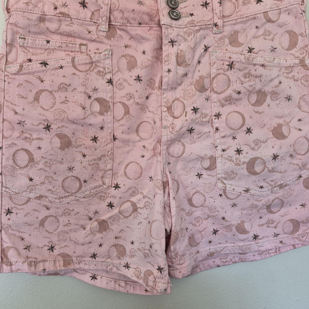 Anthropologie Pink Celestial Jean Shorts